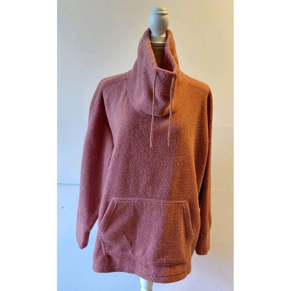 Nike Women's Dusty Rose Fleece Pullover w/Cowl Neck and Pockets Size L
